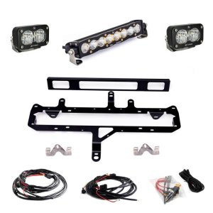Toyota Tacoma Grille Kit - Baja Designs - 10in. S8/S2 Pro - Clear - `24-`27
